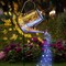 Solar Watering can with Lights, Unique Gifts for Mom Grandma Women Birthday, Waterproof Gardening Gifts Watering Can with Cascading Lights Outdoor Decor for Garden Patio Yard Pathway Backyard